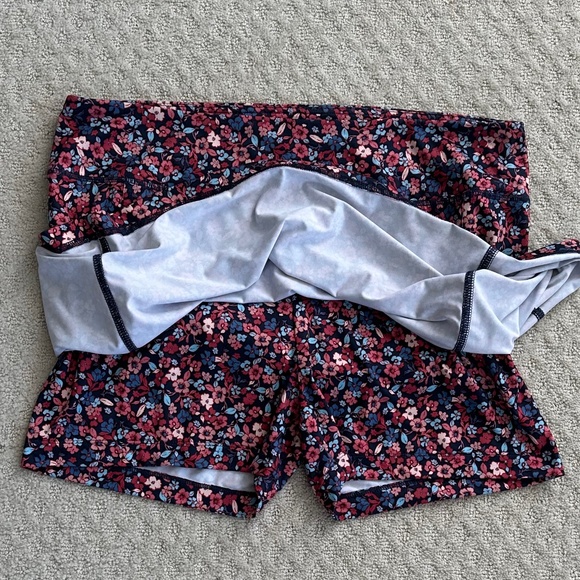 J. Jill Fit A-Line Knit Skort Size Large Floral Stretch Summer Athleisure NWOT - Picture 4 of 10